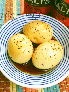 簡単激ウマ♡にんにくペッパーめんつゆ味玉-レシピのメイン写真