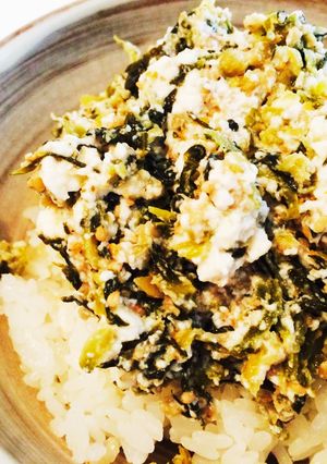 ◉夏にぴったり◉ヤバい美味い豆腐高菜丼！-レシピのメイン写真