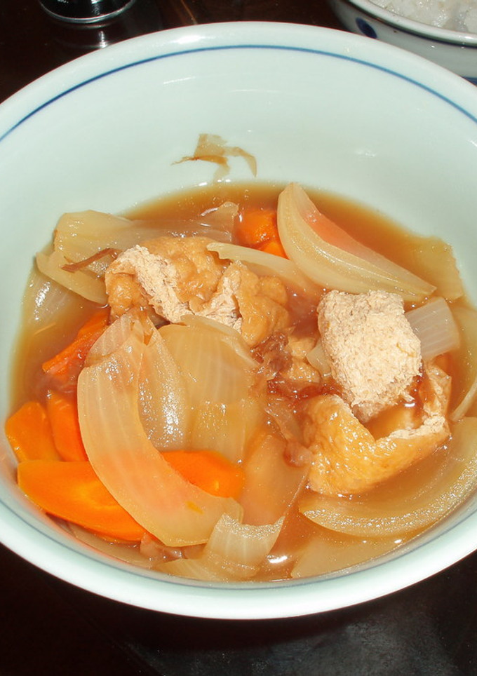 油揚げとたまねぎとにんじんの甘煮-レシピのメイン写真