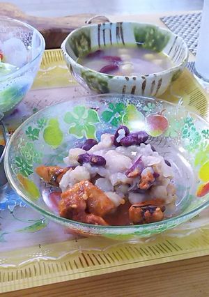 玄米とマメの煮サラタ-レシピのメイン写真