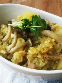 炊飯器で♪ツナポテ☆カレーピラフ☆-レシピのメイン写真