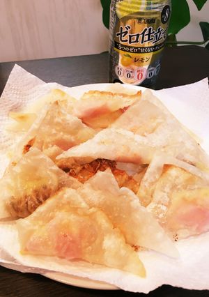 ワンタンの皮で色々揚げクジ-レシピのメイン写真