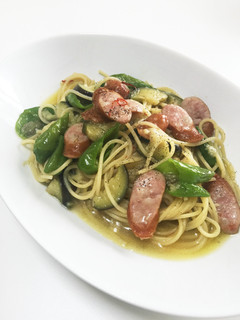 なすとししとうのソーセージオイルパスタ-レシピのメイン写真
