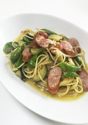 なすとししとうのソーセージオイルパスタ-レシピのメイン写真