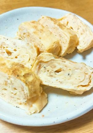 干しエビ入り♪マヨチーズ玉子焼き-レシピのメイン写真