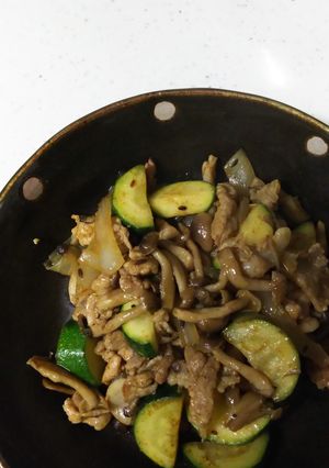 ズッキーニの肉カレー炒め-レシピのメイン写真