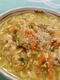豚肉と野菜たっぷり柳川風あんかけラーメン-レシピのメイン写真