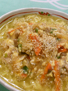 豚肉と野菜たっぷり柳川風あんかけラーメン-レシピのメイン写真