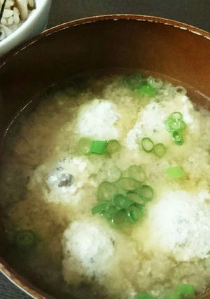 おかずにもどうぞ、鶏団子みそ汁！-レシピのメイン写真