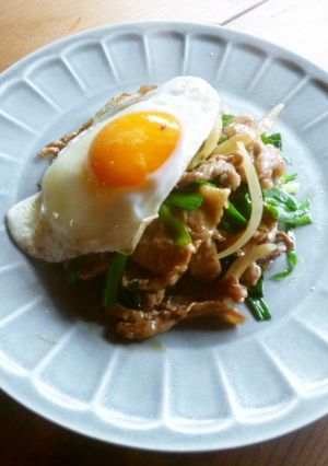 豚肉とニラのオイスター炒め♪-レシピのメイン写真