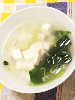 ほうれん草とお豆腐の鶏ガラスープ-レシピのメイン写真
