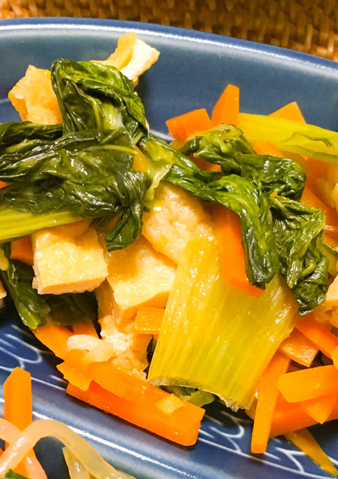 青梗菜と油揚げの中華煮浸し-レシピのメイン写真