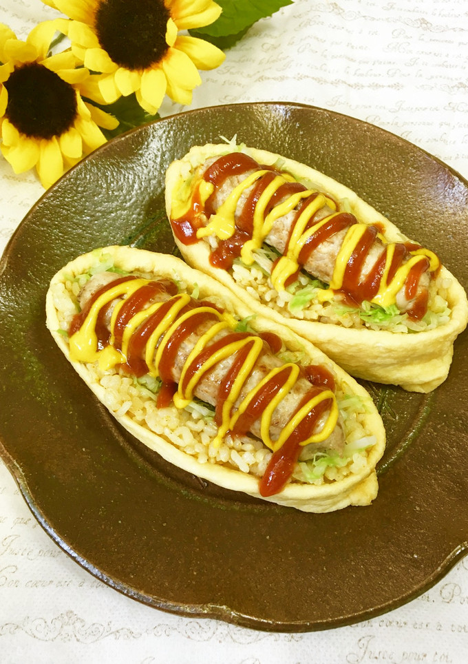 かぶりつき♪いなりごはんドッグ-レシピのメイン写真