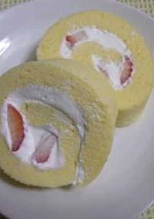 ふわふわ シフォンロールケーキ-レシピのメイン写真