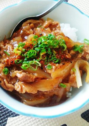 豚肉と玉ねぎの和風甘辛丼~生姜風味~-レシピのメイン写真