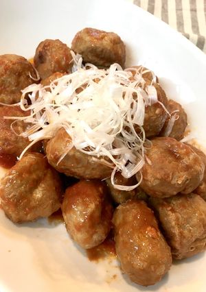 レンジで簡単！ふんわり肉団子の甘酢和え-レシピのメイン写真