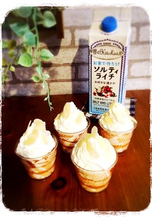 ソルティライチdeビスケットケーキ♡-レシピのメイン写真