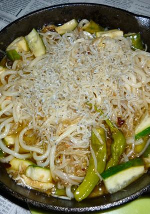 もやし･キュウリ＋ちりめんの焼きうどん-レシピのメイン写真