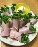 お弁当にもおつまみにも☆節約カイワレハム
