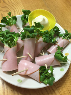 お弁当にもおつまみにも☆節約カイワレハム-レシピのメイン写真