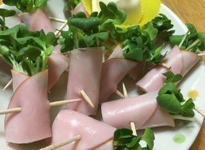 お弁当にもおつまみにも☆節約カイワレハム-レシピのメイン写真