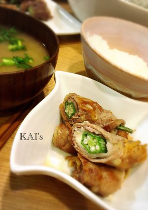 ❁オクラとチーズの豚肉巻き❁-レシピのメイン写真