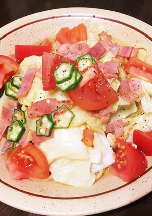 ピリ辛キャベツのスープパスタ-レシピのメイン写真