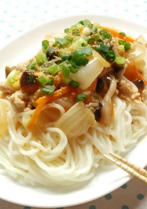 たっぷり野菜のあんかけ素麺-レシピのメイン写真