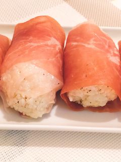 絶品!簡単!生ハムおにぎり-レシピのメイン写真