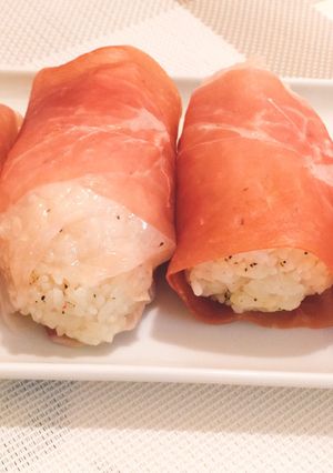絶品！簡単！生ハムおにぎり-レシピのメイン写真