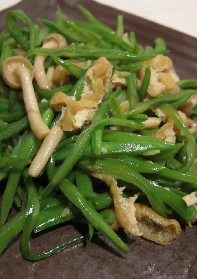 【常備菜】ささぎと油揚げの炒め物-レシピのメイン写真
