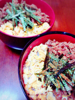 豚細切れでそぼろ丼♡-レシピのメイン写真