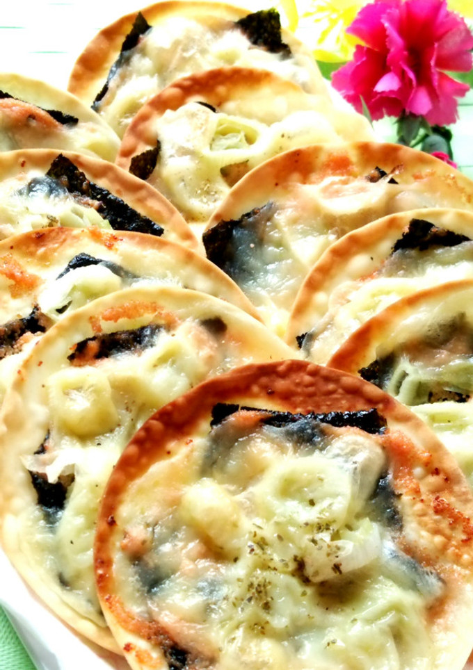 餃子の皮で簡単おつまみ☆たらこマヨピザ-レシピのメイン写真