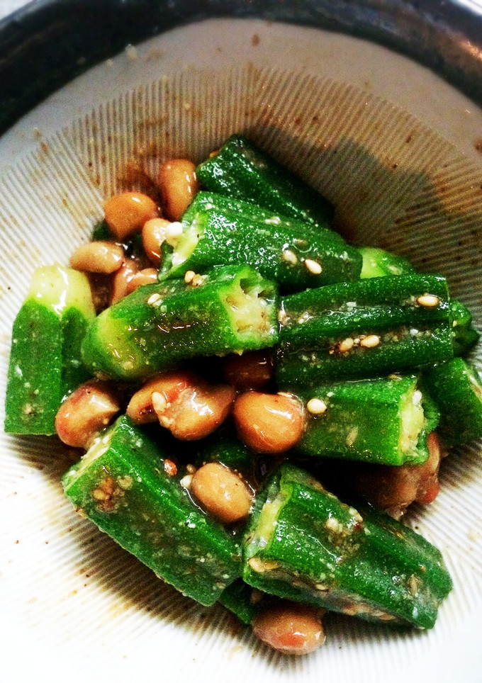 簡単！副菜 納豆とオクラの胡麻和え★-レシピのメイン写真