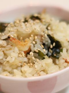わかめと干しエビの炊き込みご飯-レシピのメイン写真