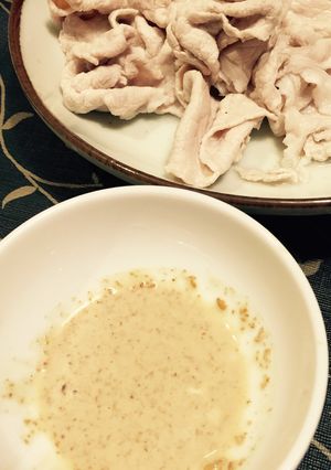 玄米茶胡麻だれで食べる冷しゃぶ-レシピのメイン写真