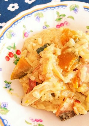 かぼちゃの煮物がリゾットに変身♪-レシピのメイン写真