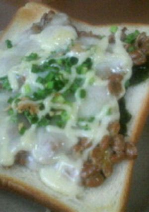 簡単おいしい納豆トースト-レシピのメイン写真