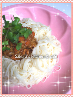 簡単☆素麺をドライカレーで☆冷たい麺♡-レシピのメイン写真