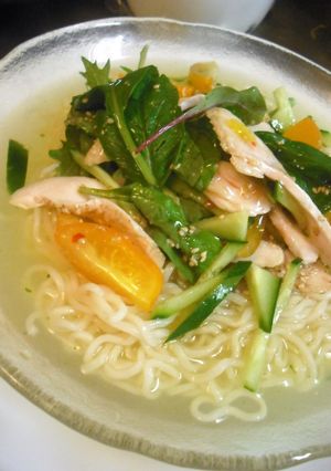 スパイシーチキンde冷やし塩らーめん☆彡-レシピのメイン写真