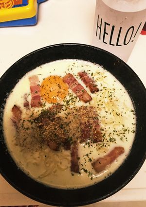 サッポロ一番しおラーメン カルボナーラ-レシピのメイン写真