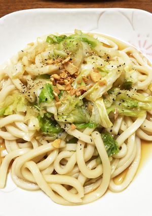 キャベツの和風ペペロンチーノうどん-レシピのメイン写真