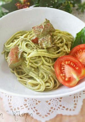 トマトとバジルの♥クリーミー冷製パスタ-レシピのメイン写真