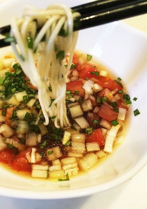 夏ランチ食欲素麺〜イタリアントマトバジル-レシピのメイン写真
