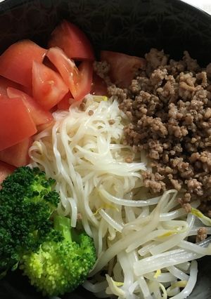 挽肉とトマトの冷製そうめん-レシピのメイン写真