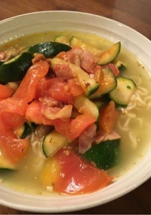 夏野菜で塩ラーメン-レシピのメイン写真