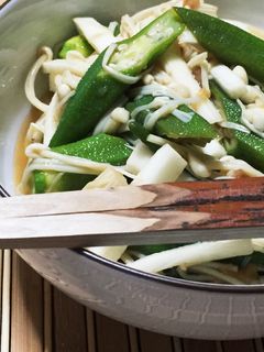 *長芋とオクラのネバネバ梅肉和え*-レシピのメイン写真