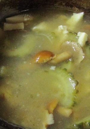簡単感嘆とまーすゴーヤと高野豆腐なめこ汁-レシピのメイン写真