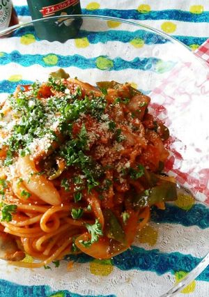 我が家のナポリタン-レシピのメイン写真