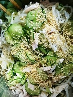 キュウリと鶏むね肉の酢の物(中華風)-レシピのメイン写真